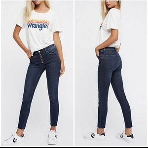 Free People Reagan Raw-hem Skinny Jeans size 25